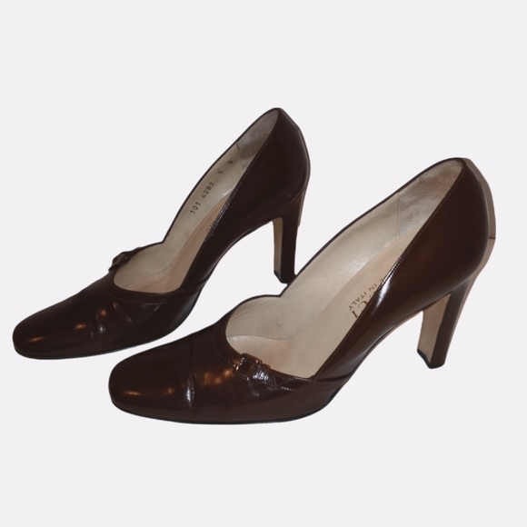 Gucci Brown Leather Heels - Picture 1 of 10